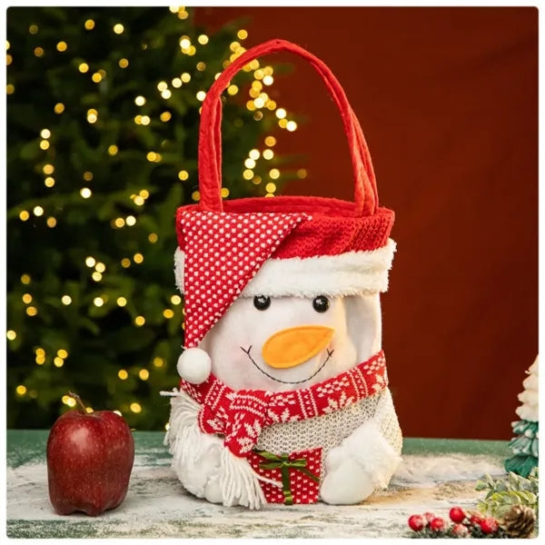 Woven Christmas Bags for Gifts Wrapping Shopping