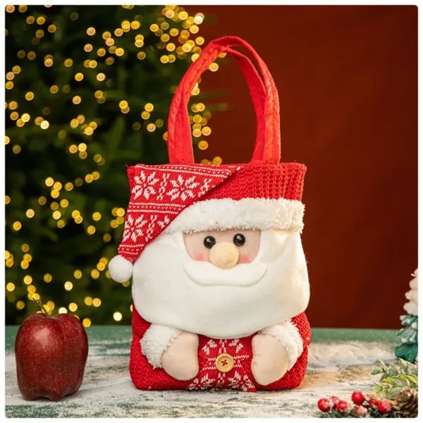 Woven Christmas Bags for Gifts Wrapping Shopping