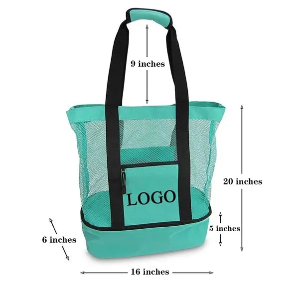 2-in-1 Outdoor Tourism Net Picnic Bag w/Insulation Cooler