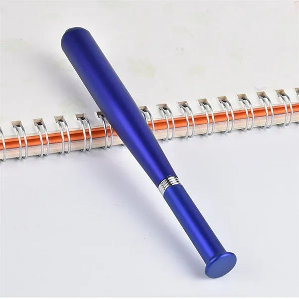 Plastic Matte Finish Baseball Bat Snap-On Cap Ballpoint Pen