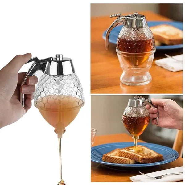 Honey Dispenser Syrup Juice Jar Squeeze Bottle