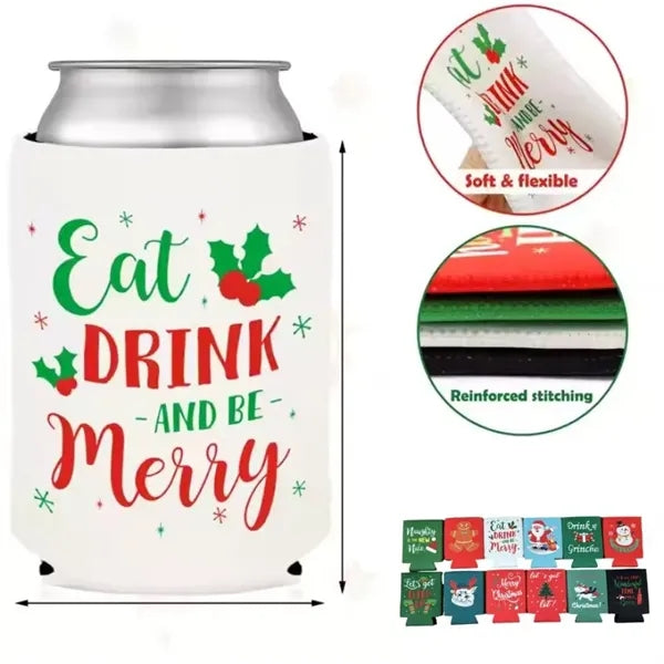 Christmas Theme Neoprene Sleeve Cooler