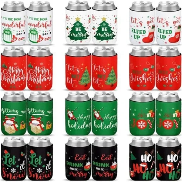 Christmas Theme Neoprene Sleeve Cooler