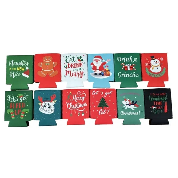 Christmas Theme Neoprene Sleeve Cooler