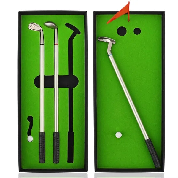 Golf Ballpoint Pen Set Desktop Games Office Desk Toys Funny