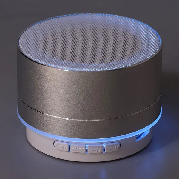 Wireless Cylinder Bluetooth Speaker With LED Light