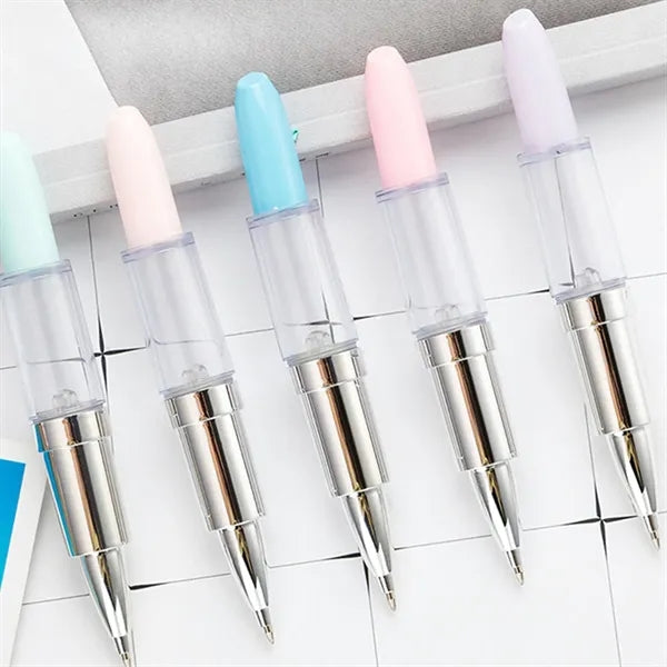 Lipstick Shape Novelty Ballpoint Pen for Women Girls Teacher