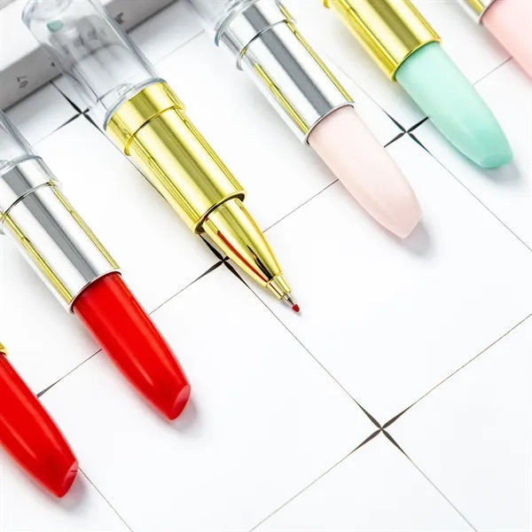 Lipstick Shape Novelty Ballpoint Pen for Women Girls Teacher