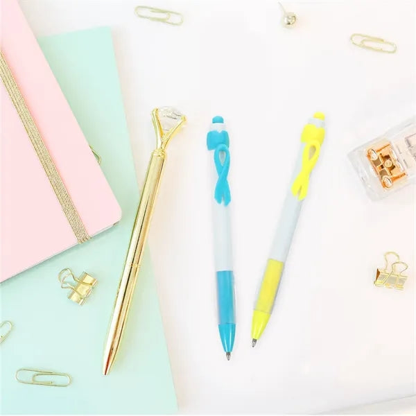 Ribbon Health Cancer Awareness Retractable Ballpoint Pen