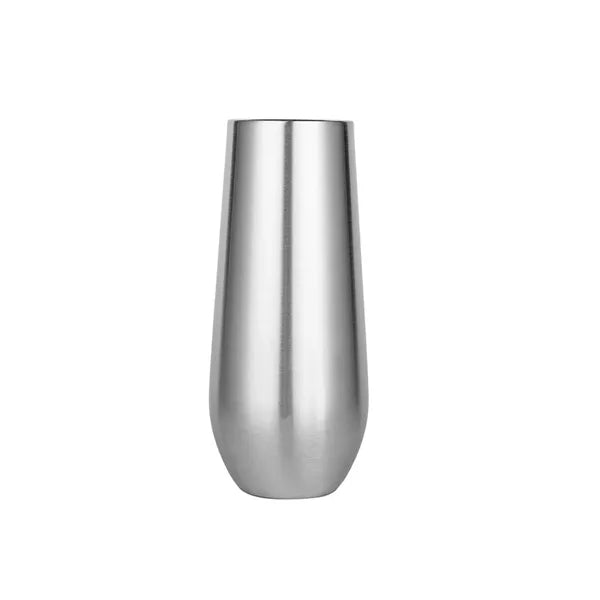 6 OZ Double Insulated Champagne Flute Tumbler with Lid