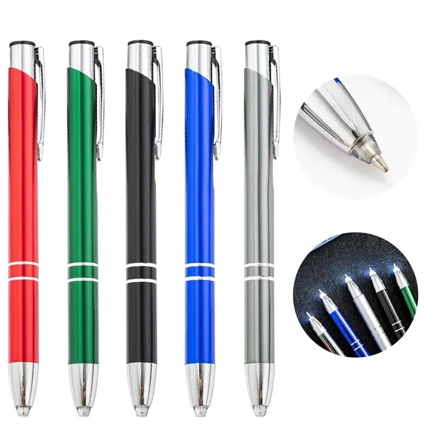 Metal 3 in 1 Multi-Function Stylus Pen with Light Ballpoint