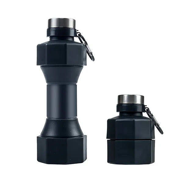 650ML Dumbbell Shaped Silicone Collapsible Water Bottles