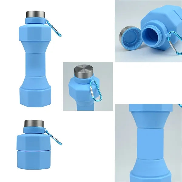 650ML Dumbbell Shaped Silicone Collapsible Water Bottles