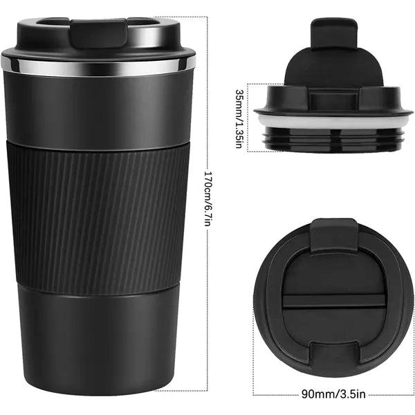 17OZ Stainless Steel Travel Coffee Mug Non-slip Thermal Cup