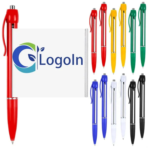 Rollout Paper Pen Retractable Pullout Banner Ballpoint