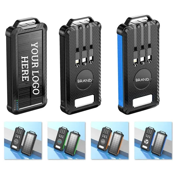 Portable 10000mah Solar Power Bank with Wireless Charger