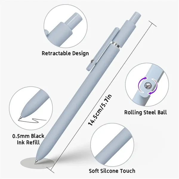 Silicone 0.5mm Black Ink Pen
