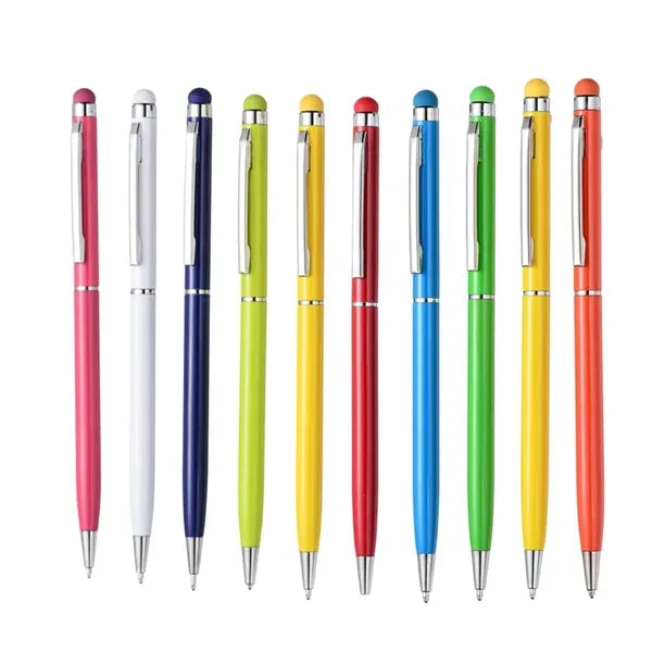 2-in-1 Slim Twist Stylus Metal Ballpoint Pen
