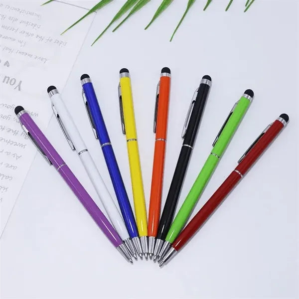2-in-1 Slim Twist Stylus Metal Ballpoint Pen