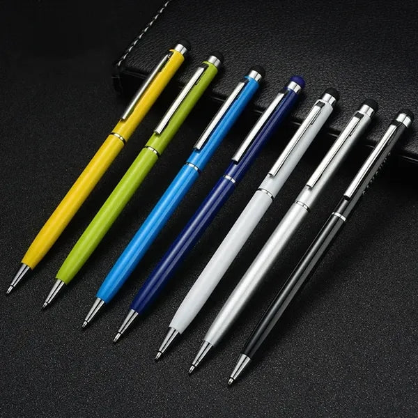 2-in-1 Slim Twist Stylus Metal Ballpoint Pen