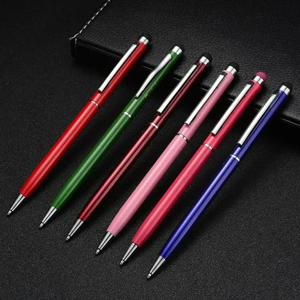 2-in-1 Slim Twist Stylus Metal Ballpoint Pen