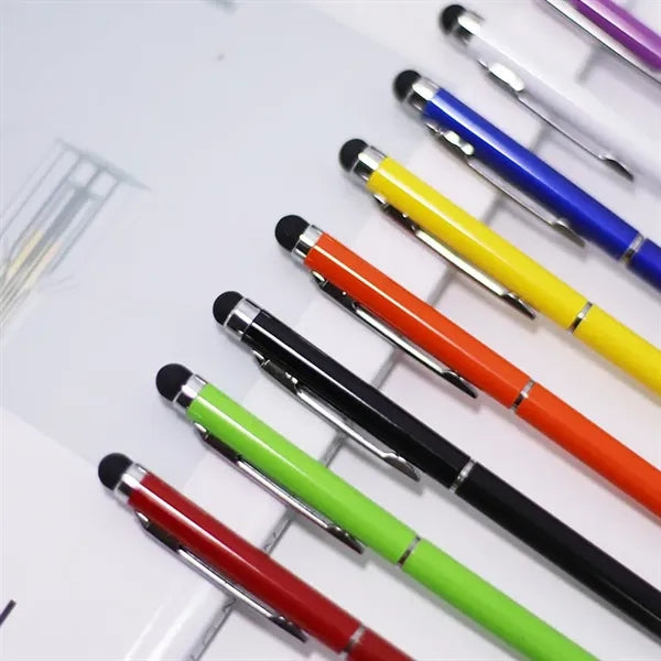 2-in-1 Slim Twist Stylus Metal Ballpoint Pen