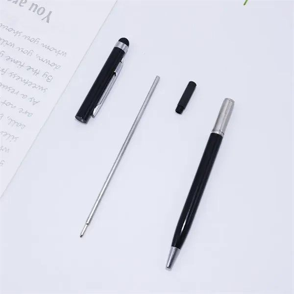 2-in-1 Slim Twist Stylus Metal Ballpoint Pen