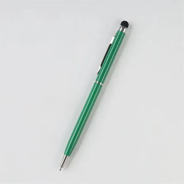 2-in-1 Slim Twist Stylus Metal Ballpoint Pen