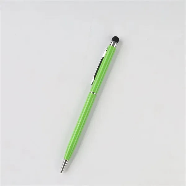 2-in-1 Slim Twist Stylus Metal Ballpoint Pen