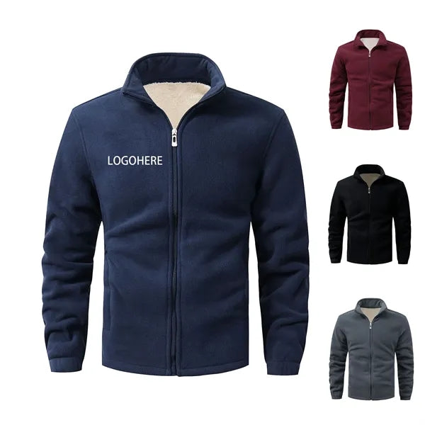 Unisex Winter Fleece Jacket Full-Zip Custom Nurse Sweater