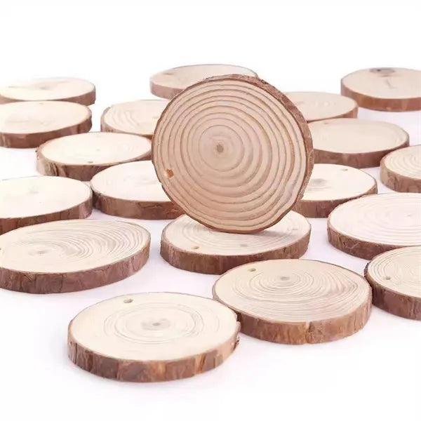 Natural Wooden Slices Christmas Hanging Ornaments DIY Craft