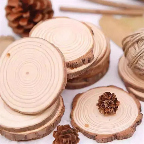 Natural Wooden Slices Christmas Hanging Ornaments DIY Craft