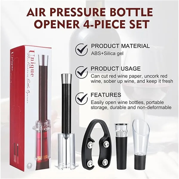 Air Pressure Pump Wine Bottle Opener Set