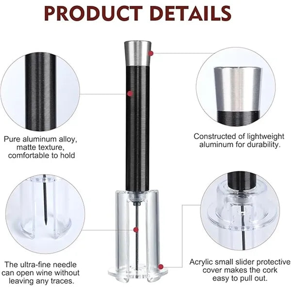 Air Pressure Pump Wine Bottle Opener Set