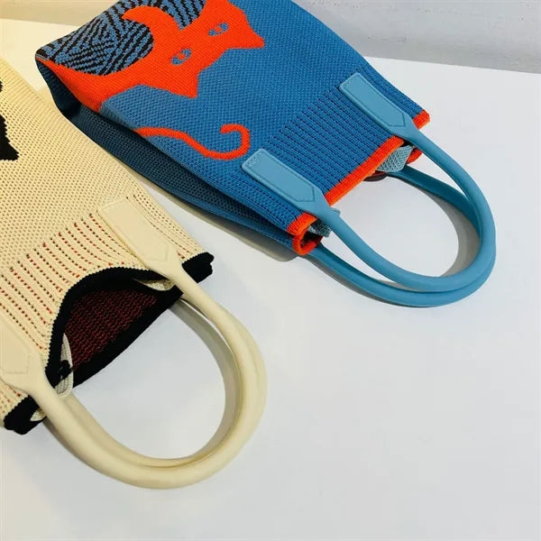 Knit Tote Bags Christmas Favor Crossbody