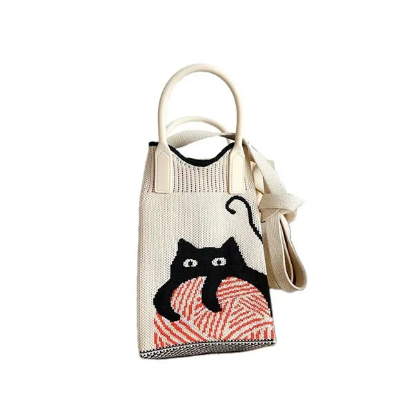 Knit Tote Bags Christmas Favor Crossbody