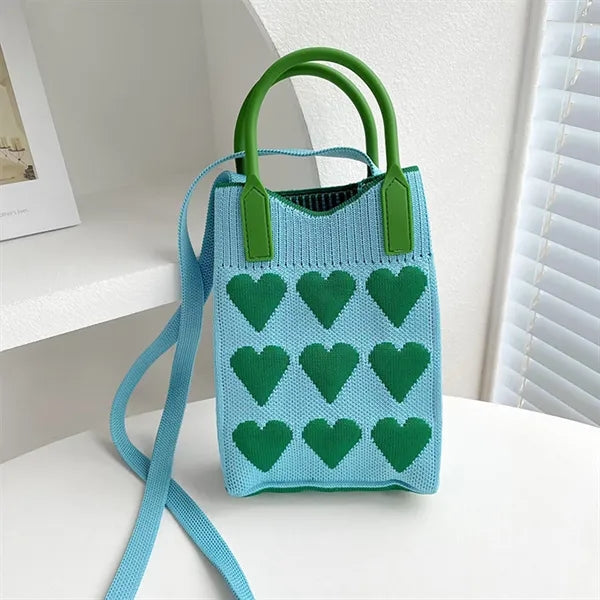 Christmas Knit Tote Bags Wedding Favor Crossbody