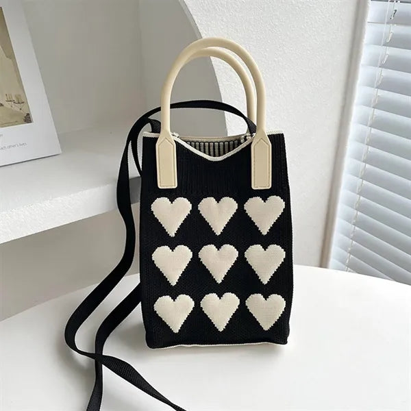 Christmas Knit Tote Bags Wedding Favor Crossbody