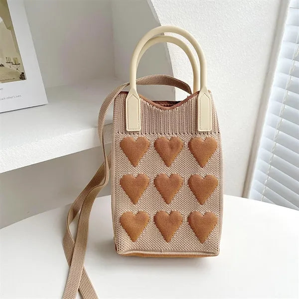 Christmas Knit Tote Bags Wedding Favor Crossbody