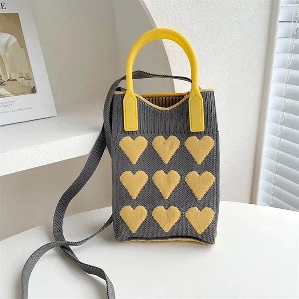 Christmas Knit Tote Bags Wedding Favor Crossbody