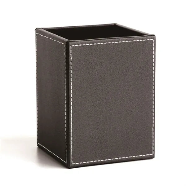 PU Leather Square Pens Pencils Holder Office Accessorie Box