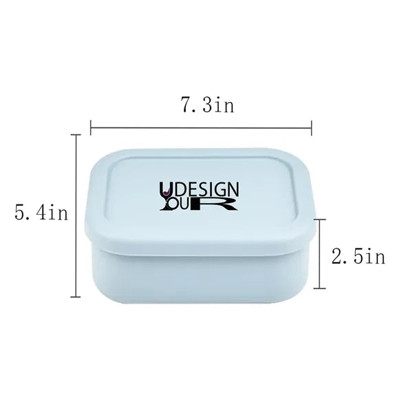 Microwave Safe Silicone Bento Box Set Divided Compartments