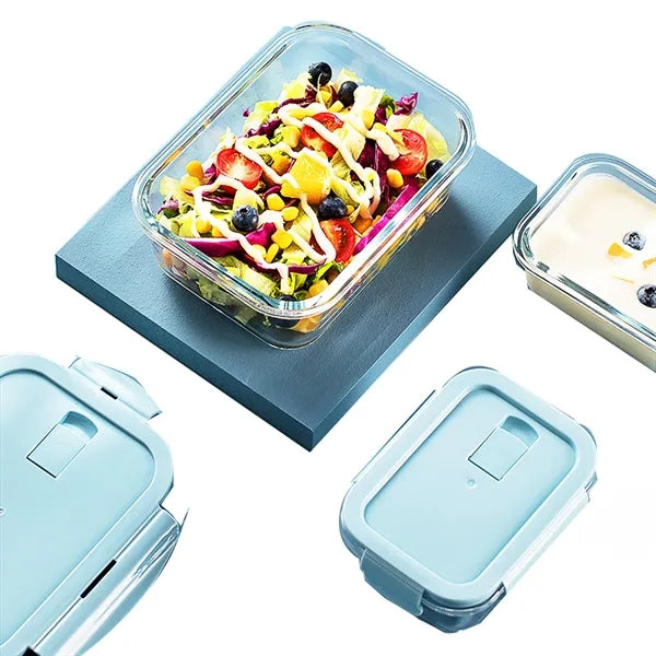 Rectangular Glass Meal Prep Containe Microwave Safe Box