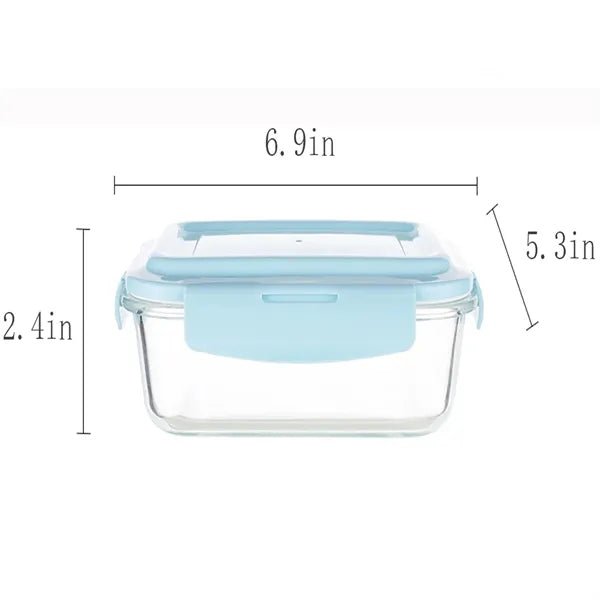 Rectangular Glass Meal Prep Containe Microwave Safe Box