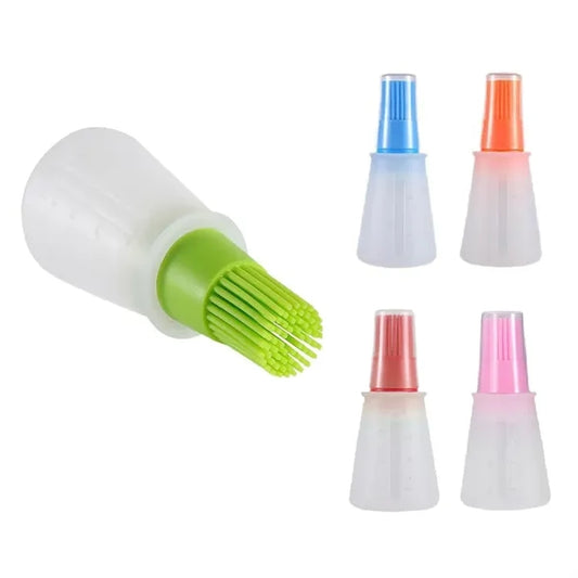Food Grade Silicone Brush with Transparent Oil Bottle