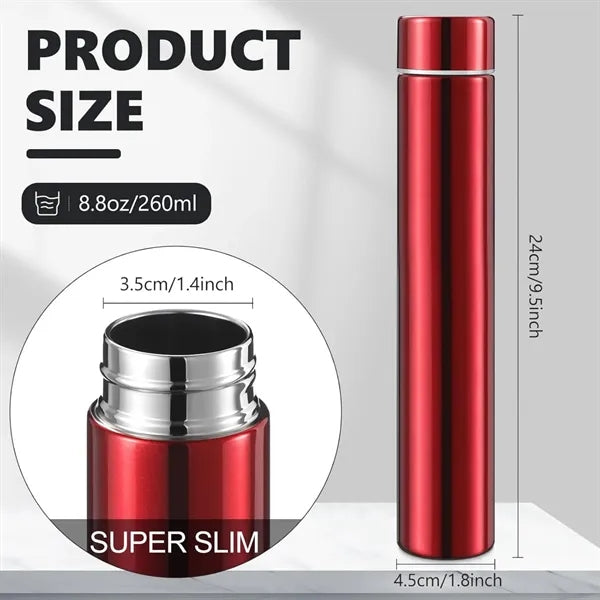 Slim Stainless Steel Insulated Water Bottle