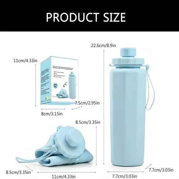 Large Capacity Collapsible Silicone Water Bottle
