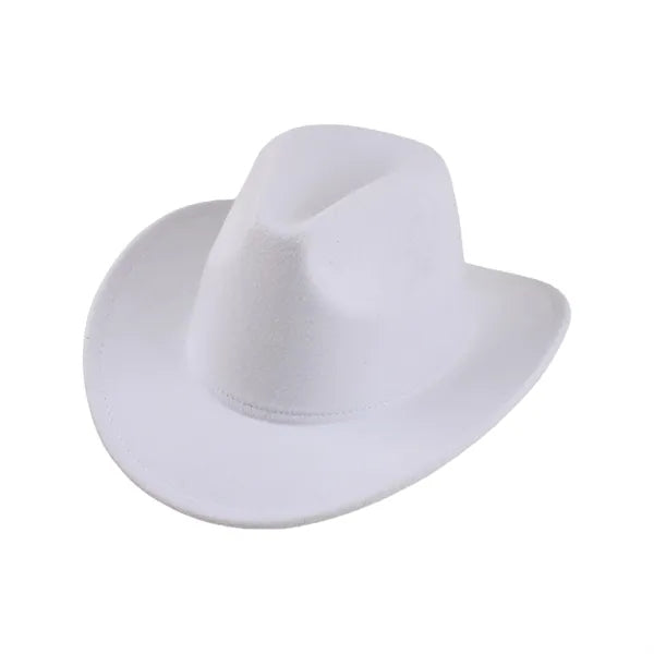 Western Cowboy Felt Hat with Wide Brim