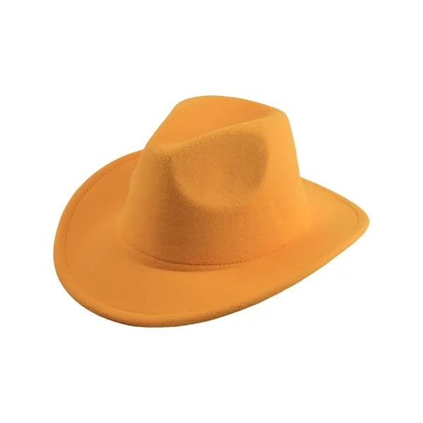 Western Cowboy Felt Hat with Wide Brim