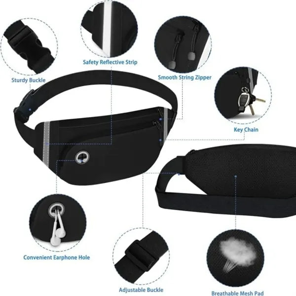 Waterproof Lightweight Slim Sports Belt Bag